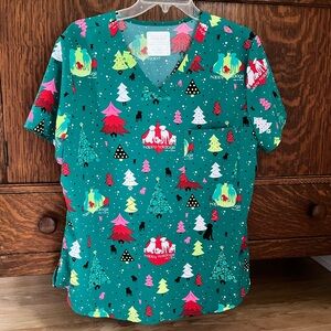 Christmas Dog Scrub Top
